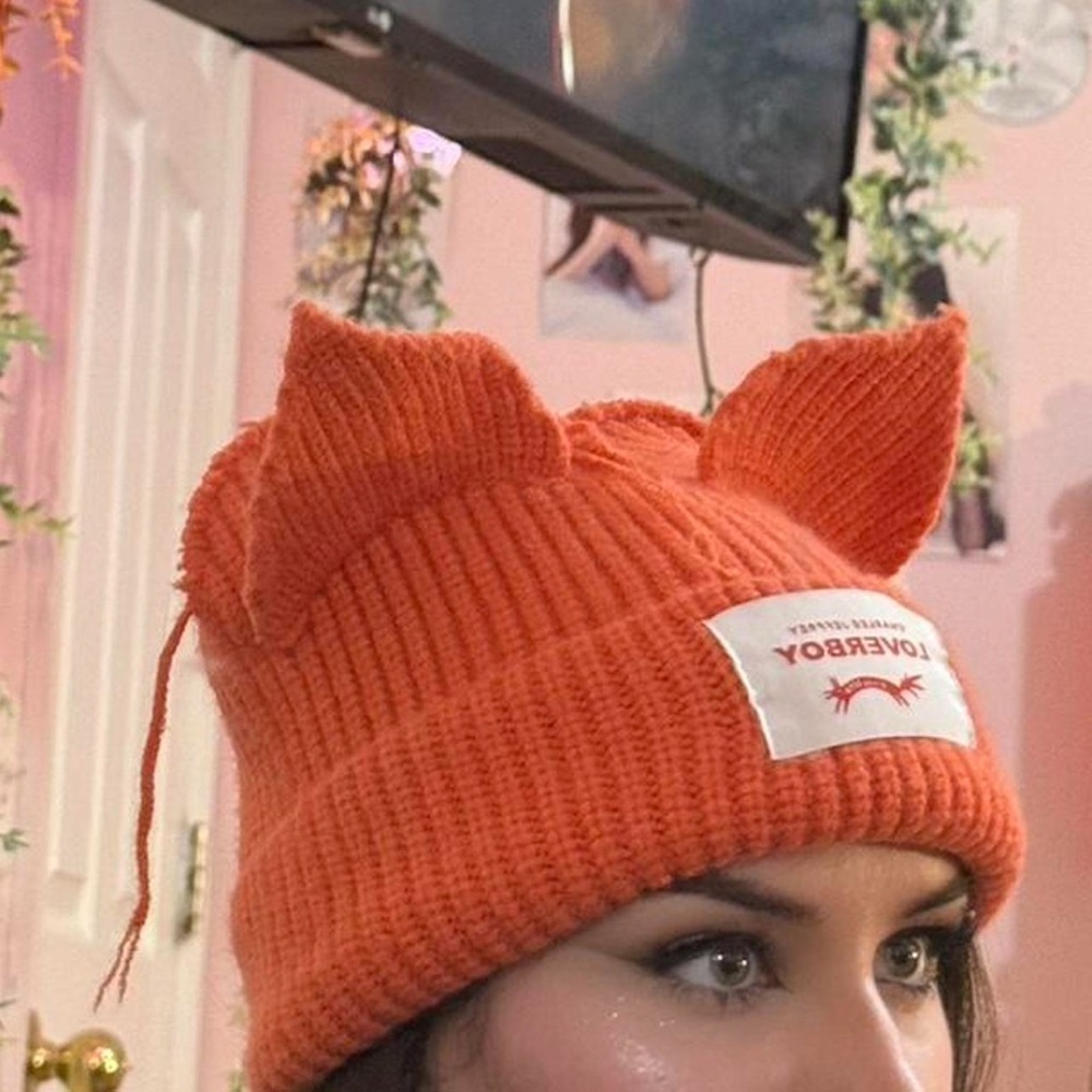 Charles Jeffrey Loverboy Orange Beanie